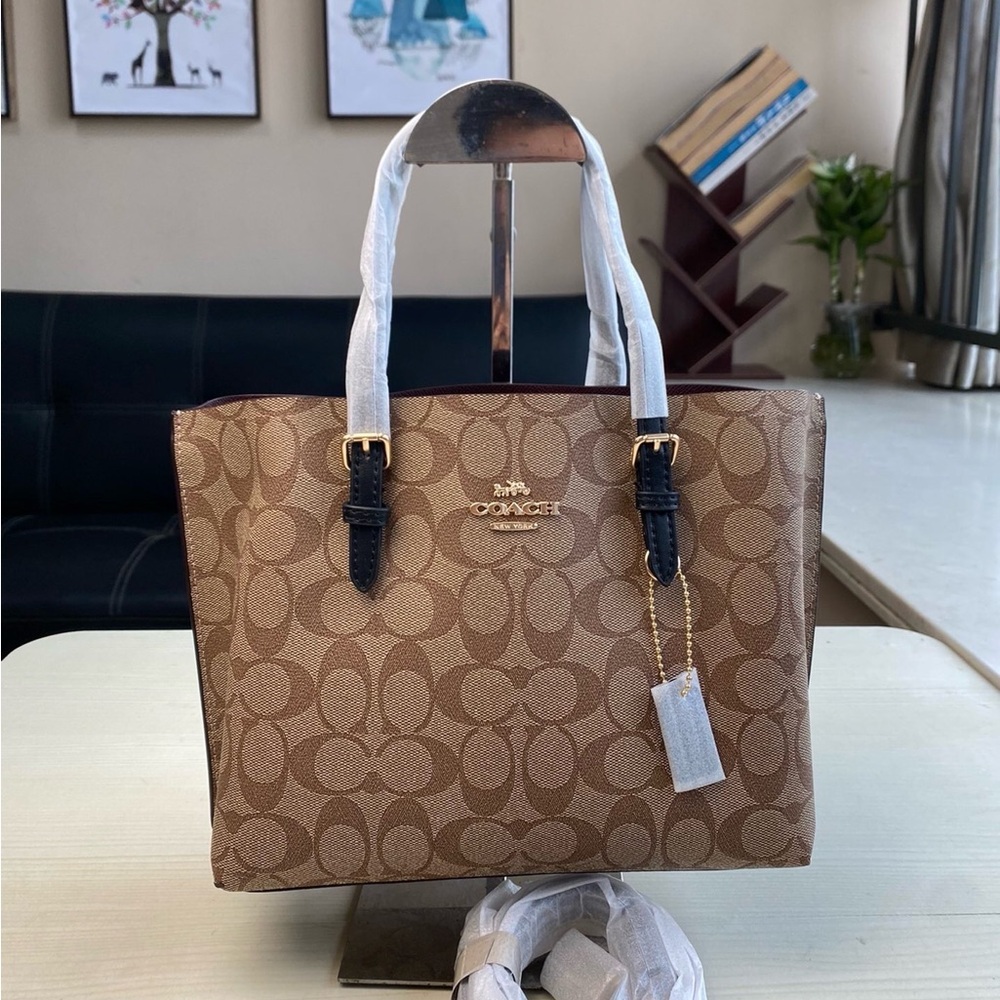 COACH Classic Pattern Mollie Tote Bag